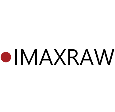 Logotipo de IMAXRAW Fotografía con isotipo de círculo rojo para sitio web.