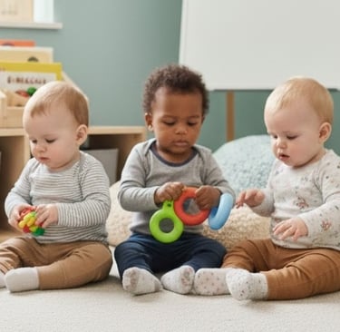 Three babies aged 12-48 months engage in ESDM