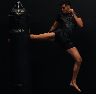 séance photo boxeur kick