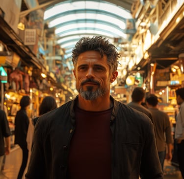 A focused professional walking away from multiple social media platforms toward one clear path social media personal brand