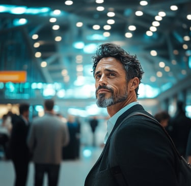 Atlas identifying a clear audience in a crowded room