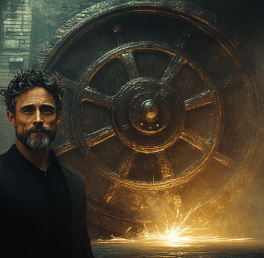 Illustration of a personal brand flywheel gaining momentum over time