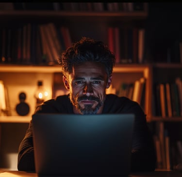 Professional reviewing a weak LinkedIn profile while missed opportunities fade away