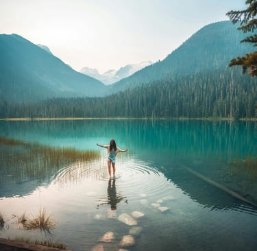 voyage-sur-mesure-femme-lac
