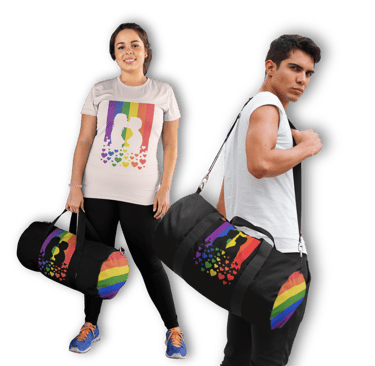 lgbt rainbow pride gym bags