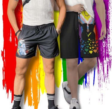 pride flag shorts