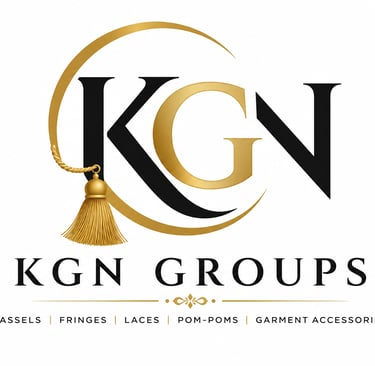 KGN GROUPS Logo - Premium Tassels, Fringes, Laces, Pom Poms and Garment Accessories Manufacturer in India