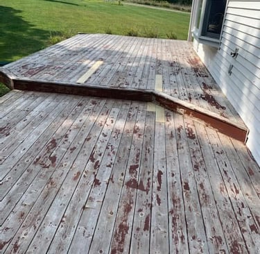 before deck paint