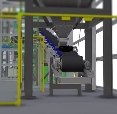 3D Model Render of Conveyor System