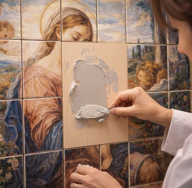Trabajamos para que los mosaicos de azulejos salgan perfectos
