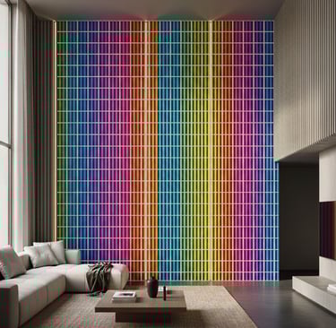 Arte en vertical con azulejos personalizados