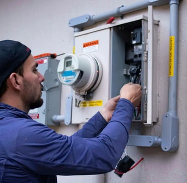 Électricien installant une entrée électrique 200A à Candiac.