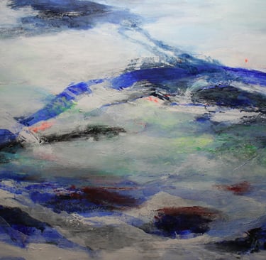 acriilico y pigmento sobre lienzo - 116 x 89 cms.