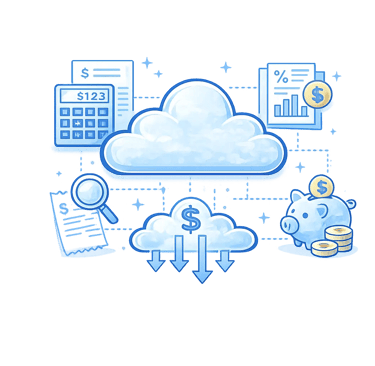 Cloud cost optimization illustration