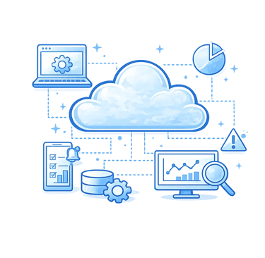Cloud management illustration