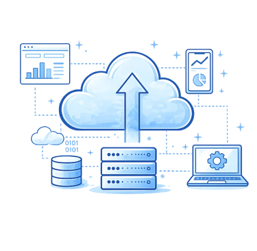 Cloud migration illustration