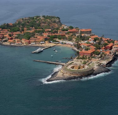 île de gorée vue du ciel