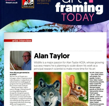 Alan Taylor Art  artist interview for Art and Framing magazine