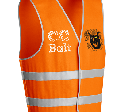 Sample of screen printed safety vest