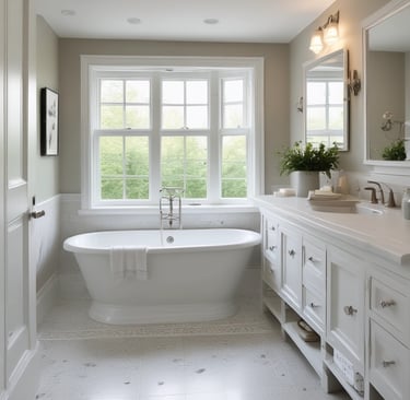 Modern kitchen island featuring smooth solid surface countertop and minimalist cabinet design.