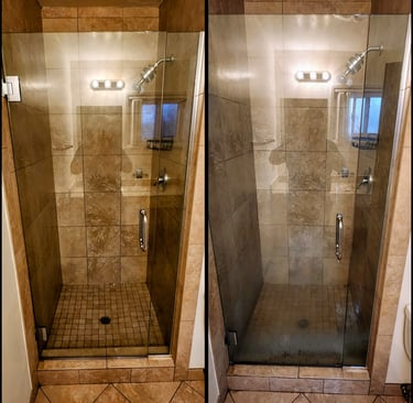 MC Cleaning Services before and after cleaning shower san diego cleaning