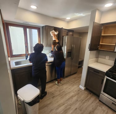 MC Cleaning Services team cleaning a San Diego kitchen