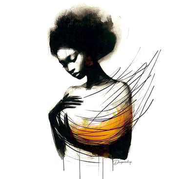 a woman with a black hair and a yellow dress