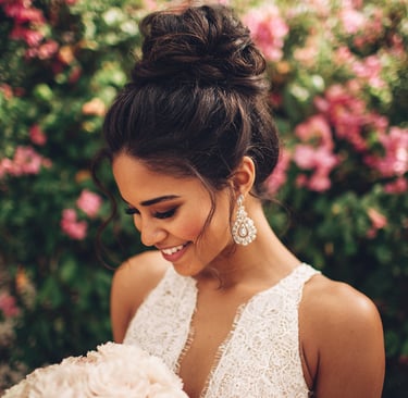 Bride with Bun hairstyle