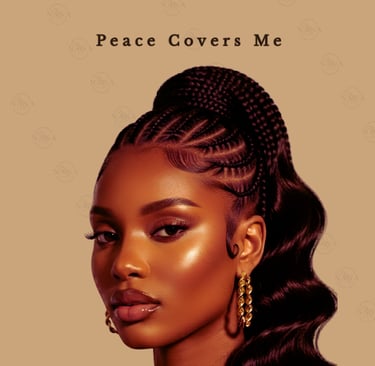 Beautiful woman with braided cornrows styled into a high ponytail with wavy hair extensions.