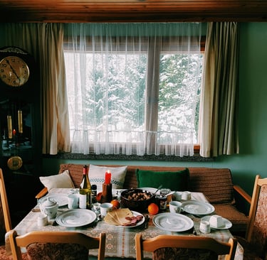 a family dining table