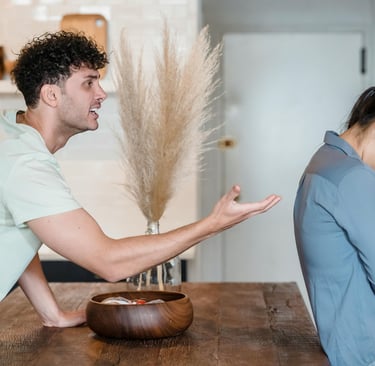 married couple fighting