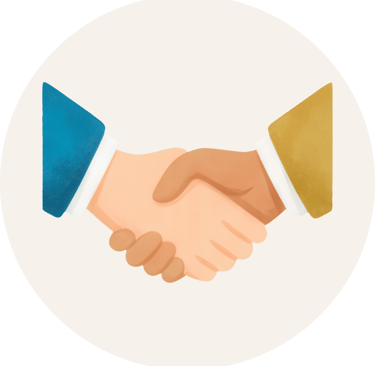 a handshake of two people shaking hands