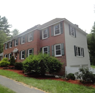 Vinyl windows with white vinyl siding