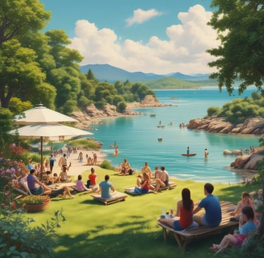 A cozy reading nook with a stack of open books and a steaming cup of tea beside a window.