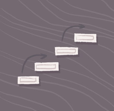 Illustration of steps leading upward
