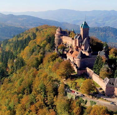 Château du Haut Koenigsbourg vu du ciel