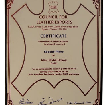 Commendable Export Performance during 2007-2008 in Non Leather Footwear