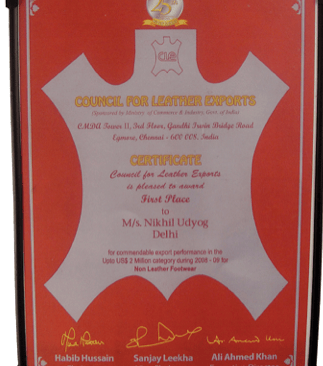 Commendable Export Performance In 2008-2009 for Non Leather Footwear