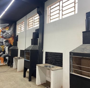 Coifa e duto para churrasqueira. Funilaria em Porto Alegre.