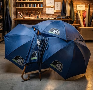 Guarda chuvas azuis personalizados