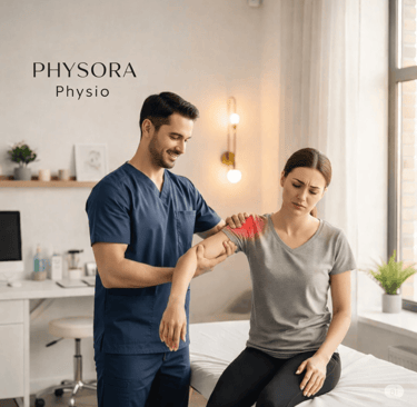 Sports injury physiotherapy treatment focusing on shoulder rehabilitation and mobility