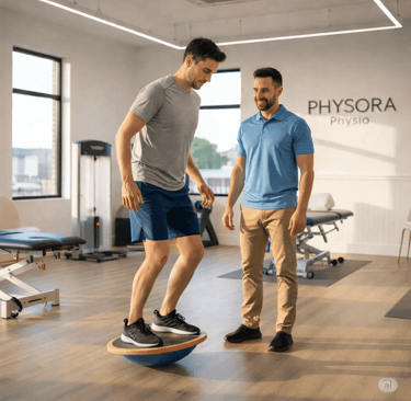 Post operative physiotherapy rehabilitation focusing on recovery, mobility, and strength after surge