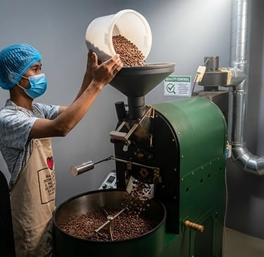 Proses roasting biji kopi terbaik SIn Coffeeshop Palu