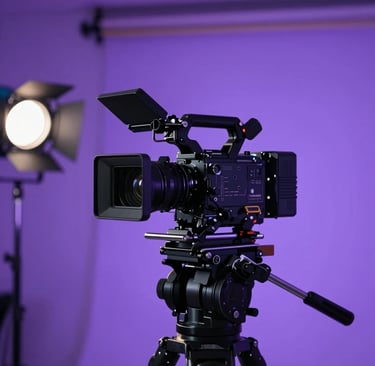 A busy film set where crew members communicate using Lince radios.