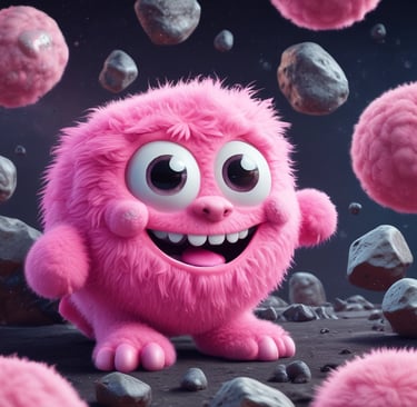 Interstellar dust and light waves surrounding a hidden monsteroide in space.