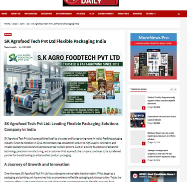 Sk Agrofoodtech pvt ltd News