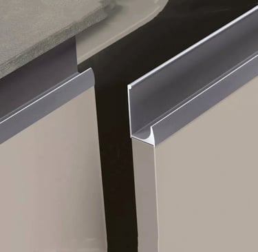 L-shaped recessed aluminum alloy cabinet handle - sleek embedded design for kitchens, wardrobes, and bathrooms