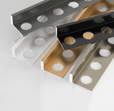 Aluminum Alloy L-Shaped Tile Trim - Black Corner Sealing & Dry-Wet Separation