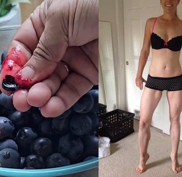 a woman in a bikini top and a woman in underwear