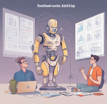 black and white robot toy on red wooden table